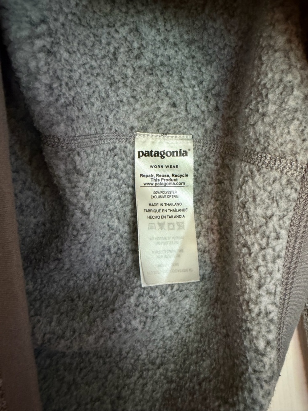 Patagonia Women’s Gray Heather Quarter-Zip Fleece Better Sweater Pullover size S - Picture 5 of 7